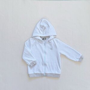 Baby Unisex Hooded Zip-up Brushed Cotton Sweatshirt Long Sleeve 86CM 18-24M